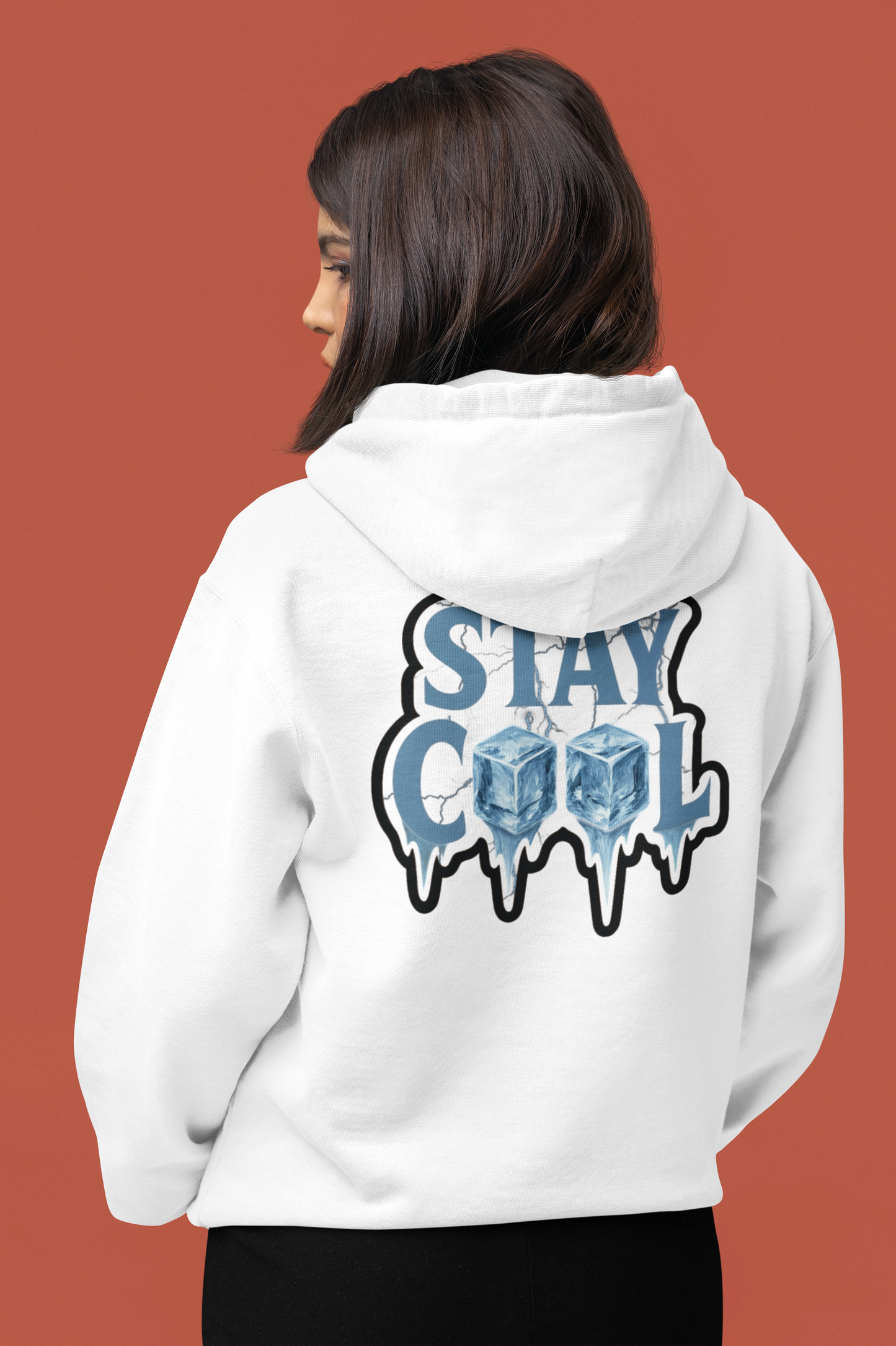 Oversized Hoodie mit Reißverschluss und Taschen- STAY COOL